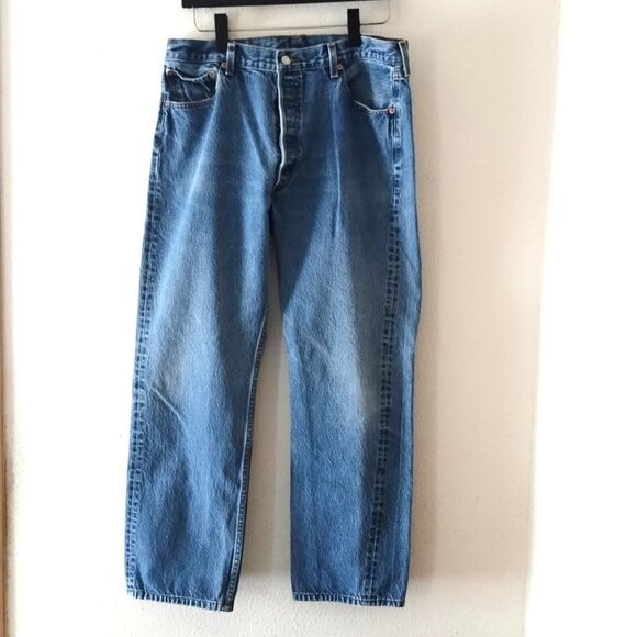 Levi's 501XX Button Fly Straight Leg Mens Jeans Tag Size 38x36 Grade B! 10b - Picture 1 of 3